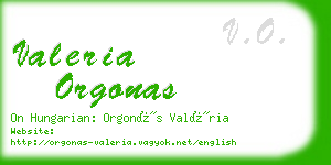 valeria orgonas business card